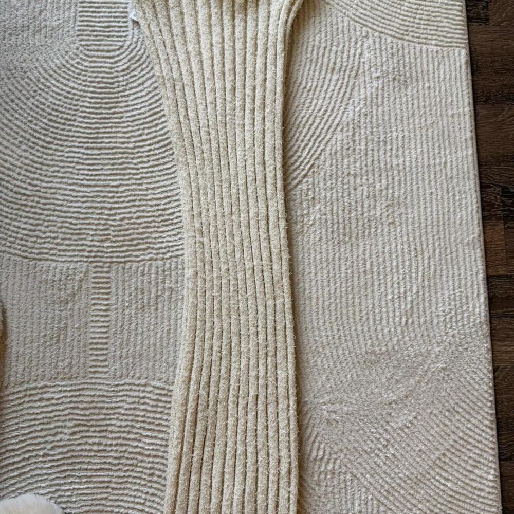 Zara cream ribbed knit maxi skirt